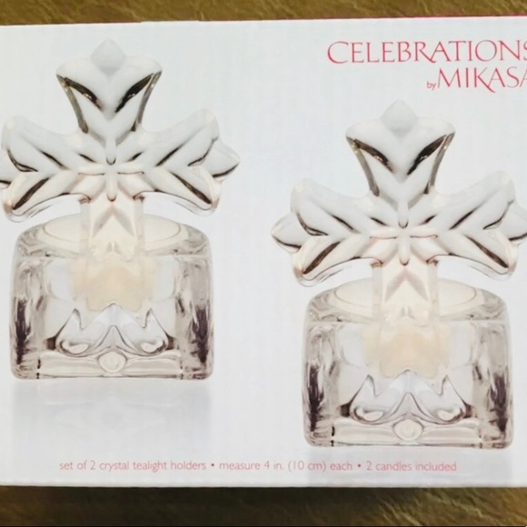 🏠• Mikasa Cross Candle Holders New* - Picture 2 of 6